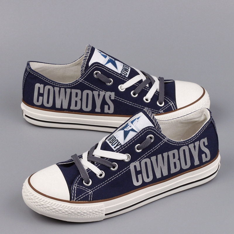 Women's Dalls Cowboys Repeat Print Low Top Sneakers 007